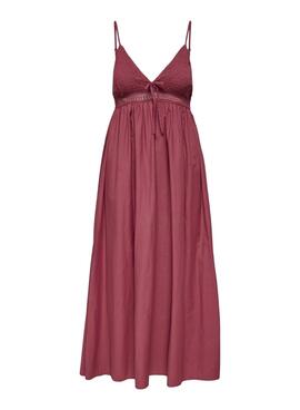 Kleid Only Briar in Burgunderrot für Frauen
