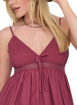Kleid Only Briar in Burgunderrot für Frauen