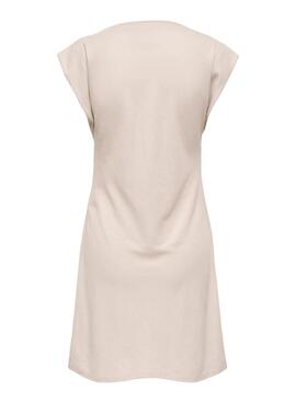 Kleid Only Jany beige für Frauen.