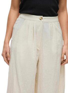 Hose Vila Etni beige für Frauen
