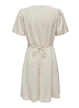 Kleid Only Vita beige für Frauen.