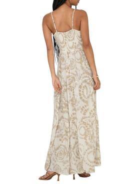 Kleid Only Chiara beige für Damen.