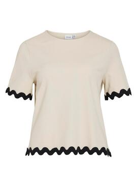 Top Vila Calisa in Beige für Frauen