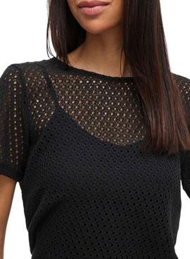 T-shirt Vila Mine schwarz für Damen