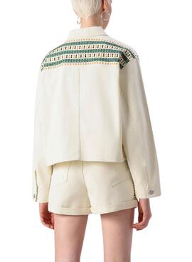 Jeansjacke Zarzu in Beige für Damen.