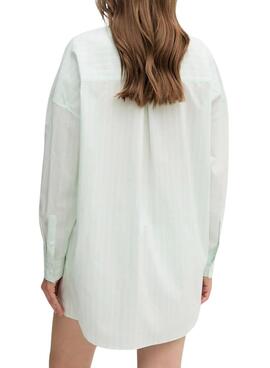 Bluse Calvin Klein Jeans Summer Popeline türkis für Damen
