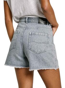 Kurze Hose Pepe Jeans A-Linie grau für Damen
