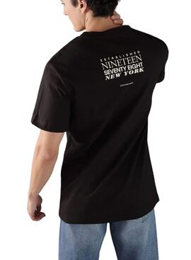 T-Shirt Calvin Klein Type Schwarz für Herren