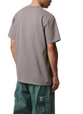 T-Shirt Carhartt American Script grau für Herren