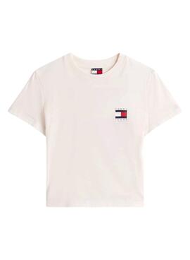 T-Shirt Tommy Jeans Flag weiß für Damen