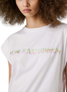 T-Shirt Pepe Jeans Aurore weiß für Frauen.