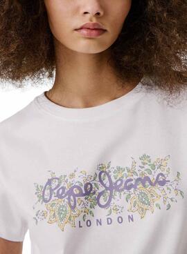 T-Shirt Pepe Jeans Ava weiß für Frauen.