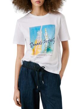 T-Shirt Pepe Jeans Angel weiß für Frauen