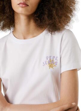 T-Shirt Pepe Jeans Amanda weiß für Frauen.