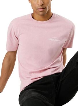 T-shirt Pepe Jeans Terell in Rosa für Männer.