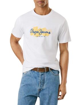 T-Shirt Pepe Jeans Milton in Weiß für Männer