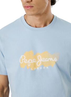 T-shirt Pepe Jeans Milton blau für Männer