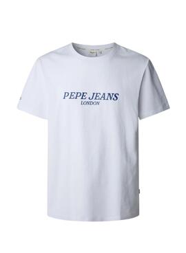 T-shirt Pepe Jeans Tadeo Herren in Weiß.