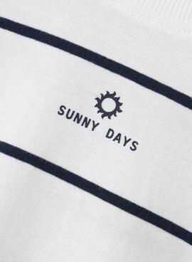 T-shirt Name It Jaben Streifen weiß und marineblau für Jungen