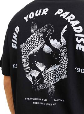 T-Shirt Jack and Jones Charge in Schwarz für Herren.