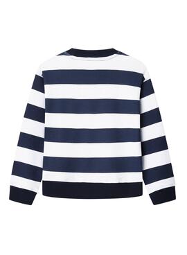 Sweatshirt Pepe Jeans Vania gestreift blau und weiß Mädchen