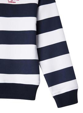 Sweatshirt Pepe Jeans Vania gestreift blau und weiß Mädchen