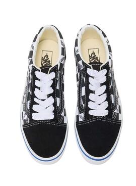 Turnschuhe Old Skool Logo Schwarz für Jungen und Mädchen.