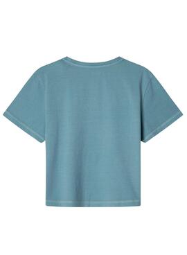T-Shirt Pepe Jeans Thais türkis für Mädchen.
