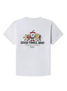 T-Shirt Pepe Jeans Finley weiß für Jungen