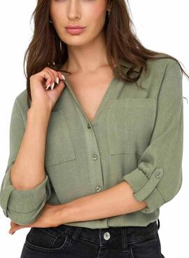 Bluse Only Yasmin in grün für Damen