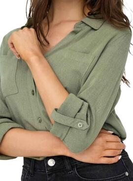 Bluse Only Yasmin in grün für Damen
