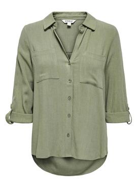 Bluse Only Yasmin in grün für Damen
