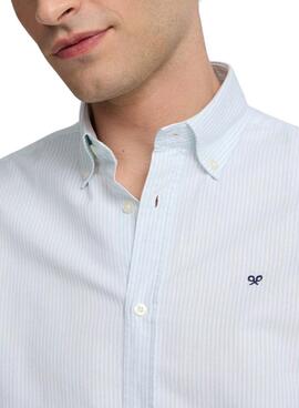 Hemd Silbon Oxford gestreifte grün für Herren