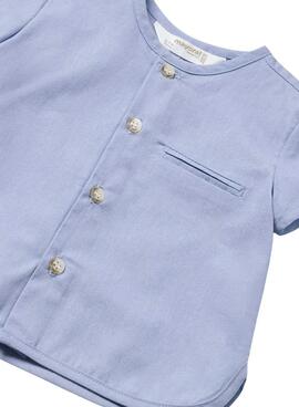 Satz Mayoral Hemd und kurze Hose in Blau für Babys