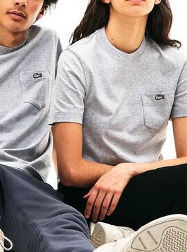 T-Shirt Lacoste Live Unisex Pocket Grau