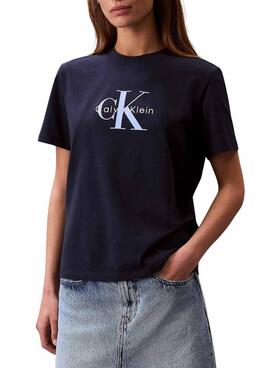 T-shirt Calvin Klein Jeans Hero blau für Damen.