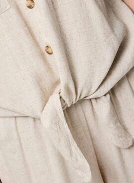 Bluse Pieces Pia beige für Damen