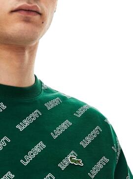 T-Shirt Lacoste Live Print Grün Für Herren