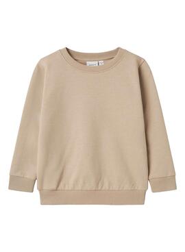 Sweatshirt von Name It in Beige für Mädchen und Jungen.