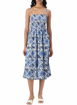 Kleid Only Zelina Blumenmuster blau für Damen