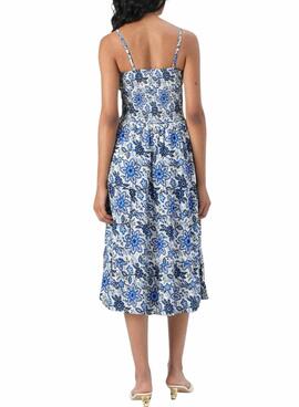 Kleid Only Zelina Blumenmuster blau für Damen