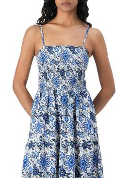 Kleid Only Zelina Blumenmuster blau für Damen