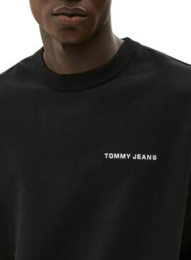 Sweatshirt Tommy Jeans Varsity  in Schwarz für Damen.