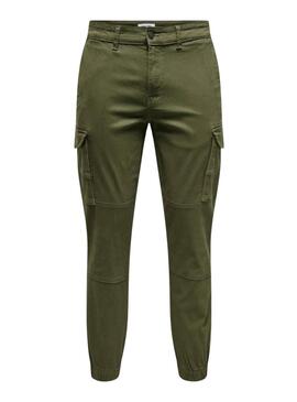 Hose Only and Sons Carter Cargo grün für Herren.