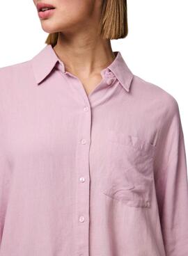 Bluse Pieces Pia in Rosa für Damen