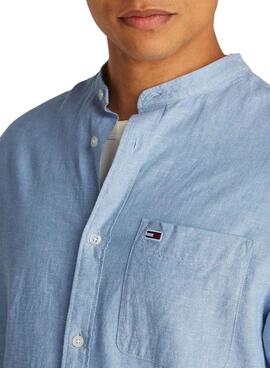 Tommy Jeans Leinenhemd blau für Herren