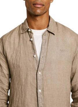 Hemd Pepe Jeans Arnau beige für Männer