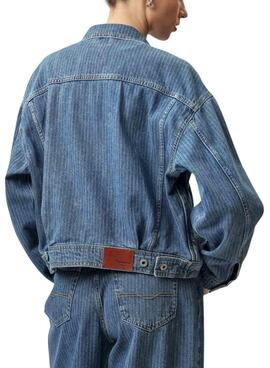 Jeansjacke von Pepe Jeans gestreift für Damen