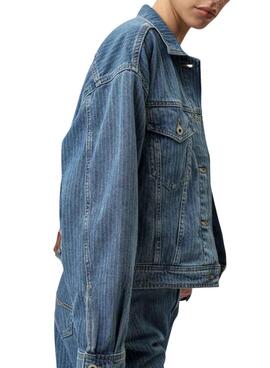 Jeansjacke von Pepe Jeans gestreift für Damen