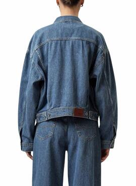 Jeansjacke von Pepe Jeans gestreift für Damen